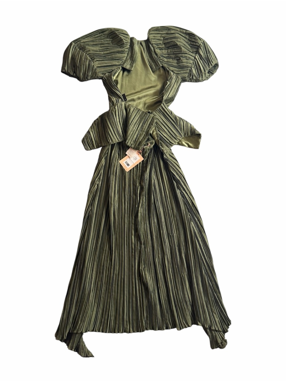 Cult Giai Pleated Nadira Dress Cypress Metallic - Picture 7 of 16